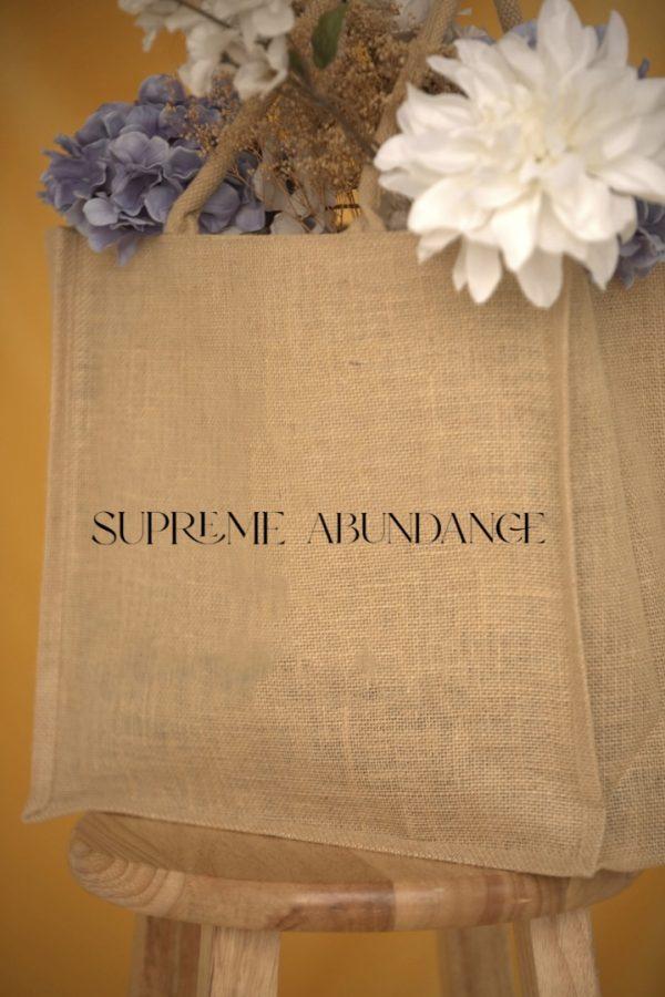 Supreme Abundance Burlap Bag